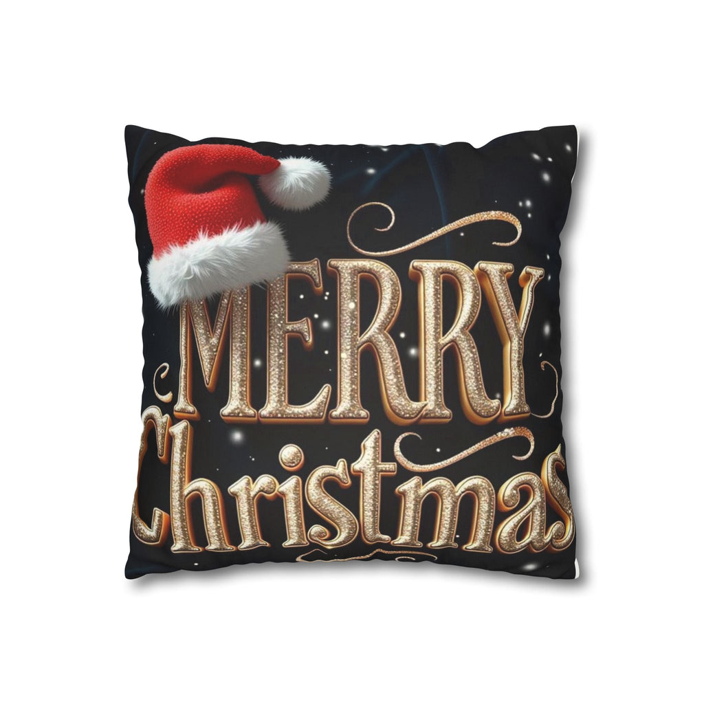 Christmas Decor Pillowcase, Merry Christmas Faux Suede Cushion Cover, Holiday Home Decor, Winter Vibes, Cozy Gift Idea